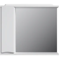 Зеркало со шкафом AM.PM Like 80 L M80MPL0801WG с подсветкой Белый МДФ / ЛДСП, стекло