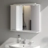 Зеркало со шкафом AM.PM Like 80 L M80MPL0801WG с подсветкой Белый МДФ / ЛДСП, стекло