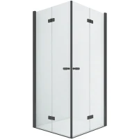 Душевой уголок New Trendy New Soleo Black 90х80 D-0235A/D-0238A профиль Черный стекло прозрачное