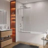 Шторка на ванну Cezares Slider 100 SLIDER-FIX-VF-11-100/150-C-Cr профиль Хром стекло прозрачное