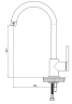 Смеситель для кухни GPD Gildo MTE165-K-S Хром Черный