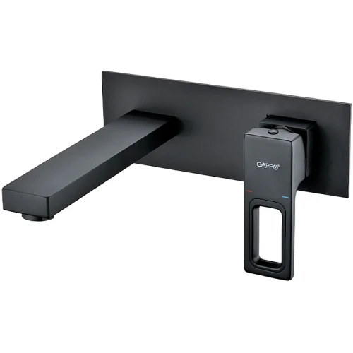 Смеситель для раковины Gappo G17-6 G1017-16 Черный матовый латунь встраиваемый
