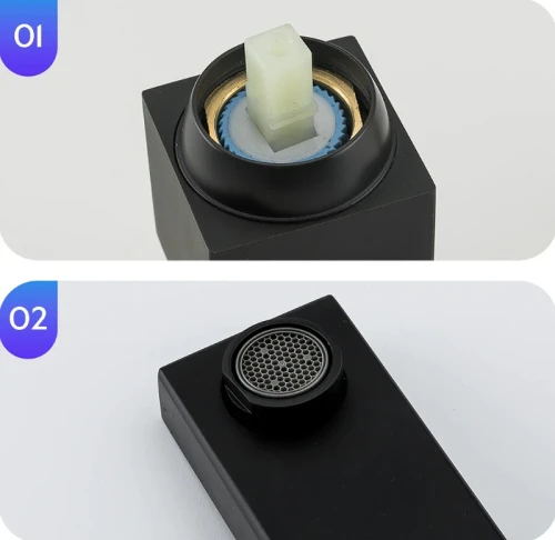 Смеситель для раковины Gappo G17-6 G1017-16 Черный матовый латунь встраиваемый