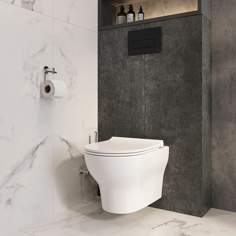 Клавиша смыва Vitra Root Square 740-2311 Черная матовая