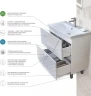 Тумба с раковиной Vigo Geometry 70 tn.bsf.GEO.COM.70.2Y-com цвет Белый