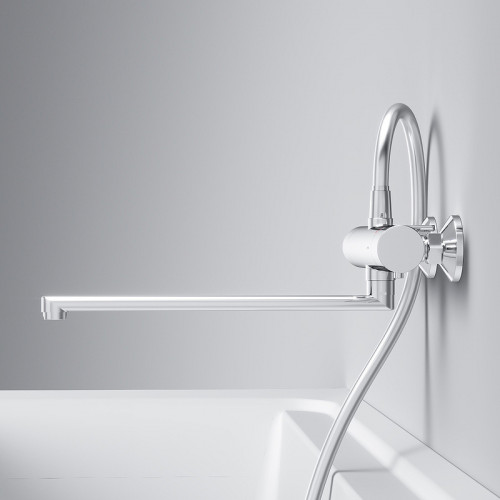 Смеситель для ванны AM.PM X-Joy F85A50900 универсальный с термостатом Хром латунь на стену