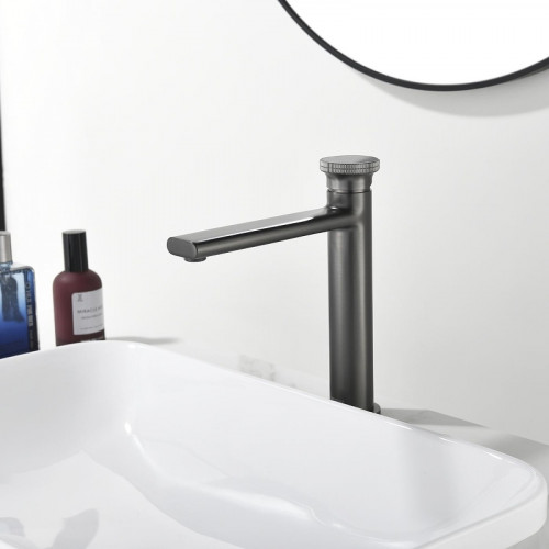 Смеситель для раковины Black&White Gravity GF-7307-GM 7307GM цвет Оружейная сталь