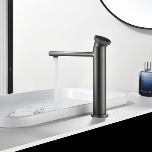 Смеситель для раковины Black&White Gravity GF-7307-GM 7307GM цвет Оружейная сталь