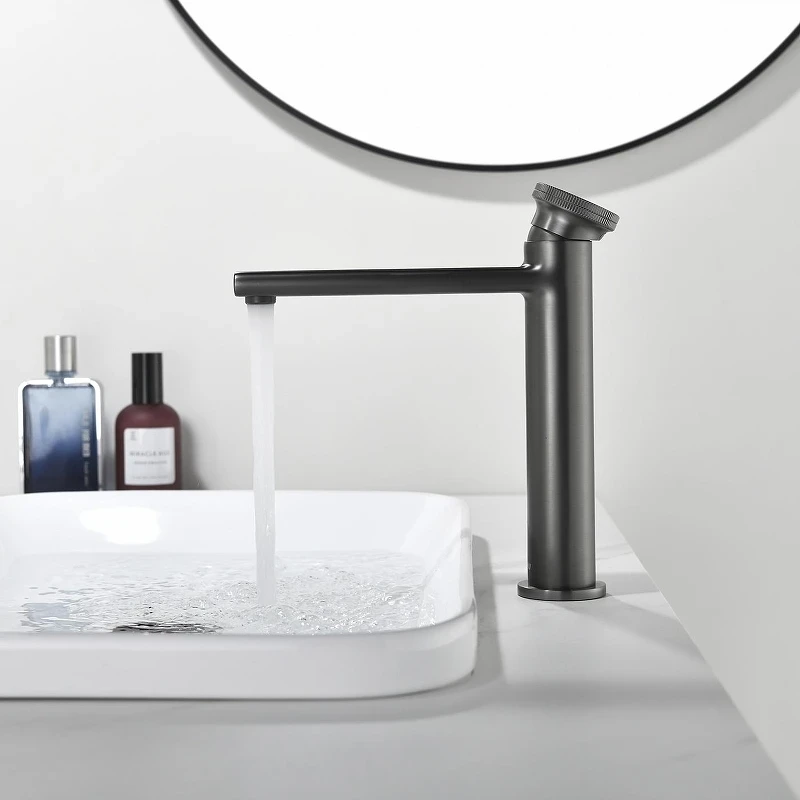Смеситель для раковины Black&White Gravity GF-7307-GM 7307GM цвет Оружейная сталь