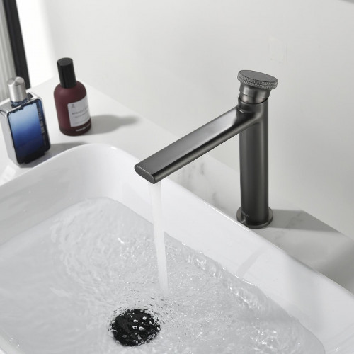 Смеситель для раковины Black&White Gravity GF-7307-GM 7307GM цвет Оружейная сталь