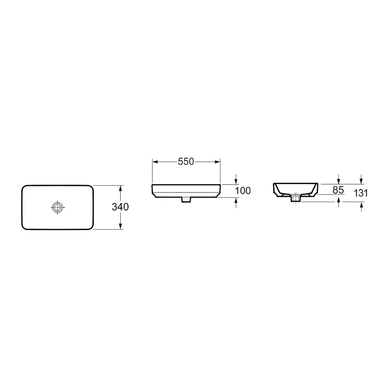 Раковина-чаша Lavinia Boho Bathroom Sink Slim 55 33311004 цвет Белый глянцевый