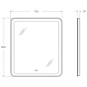 Зеркало Cezares Multicolore 70 CZR-SPC-MC-700-800-RGB-TCH с подсветкой с сенсорным выключателем и функцией памяти стекло