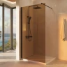 Душевая перегородка Vincea Walk-In 90 VSW-1H900GSB профиль Черный матовый стекло янтарь