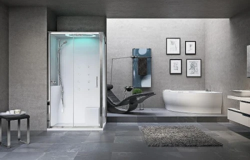 Душевая кабина Novellini Eon 120х80 L EON2P129ST1N-1AK с гидромассажем
