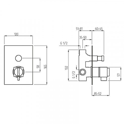 Смеситель для душа Migliore Kvant 25405 с термостатом Хром