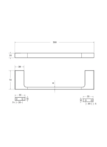 Полотенцедержатель Cezares Движение (Slider) SLIDER-TH-30-NOP цвет Черный матовый