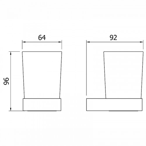Стакан для зубных щеток Nofer Corinto 16931.N Черный