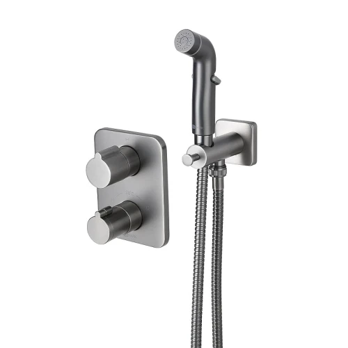 Гигиенический душ со смесителем Lemark Bronx LM3740GM c термостатом цвет Графит