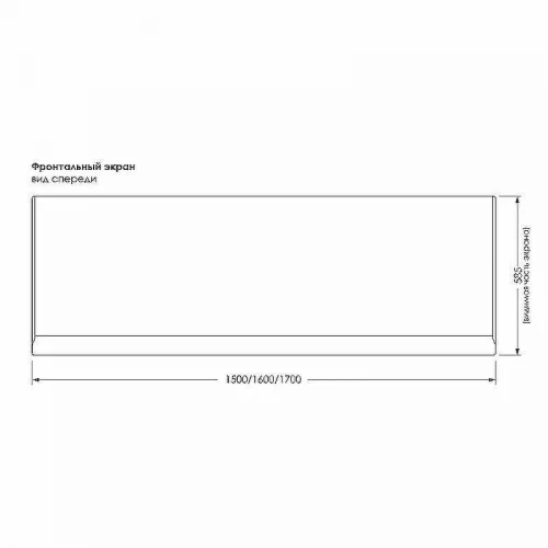 Фронтальная панель для ванны Melodia della vita Blues 150 MPL01215057bk Черная