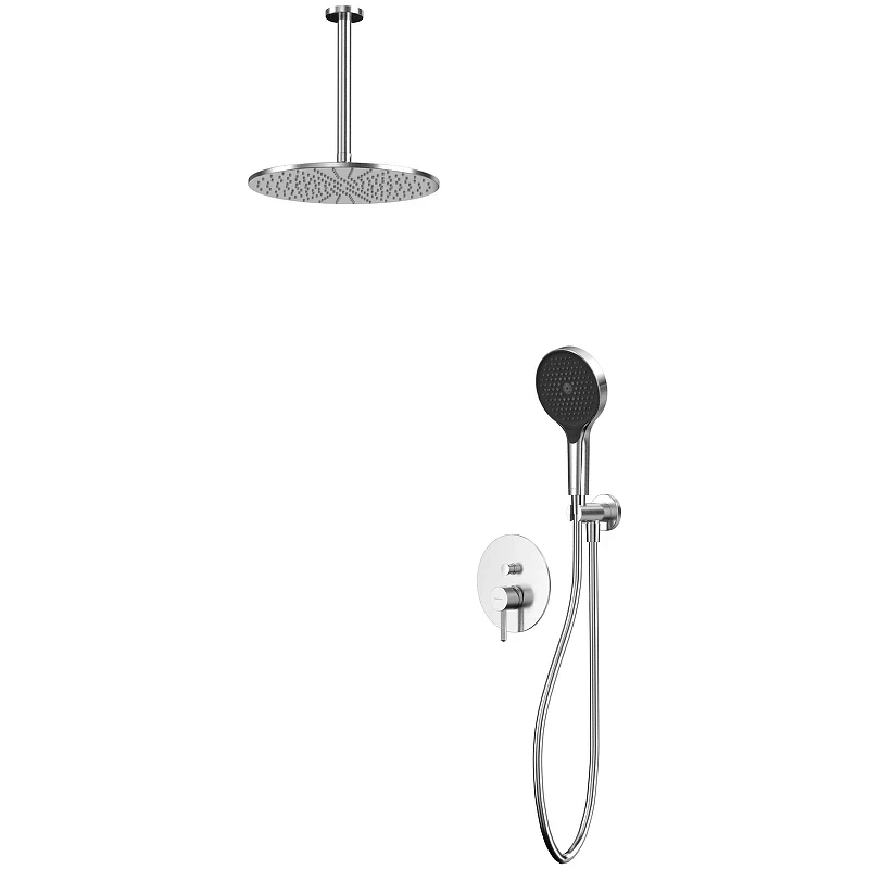 Душевая система Whitecross Y brushed nickel YSET12TOPNIB Брашированный никель латунь встраиваемый