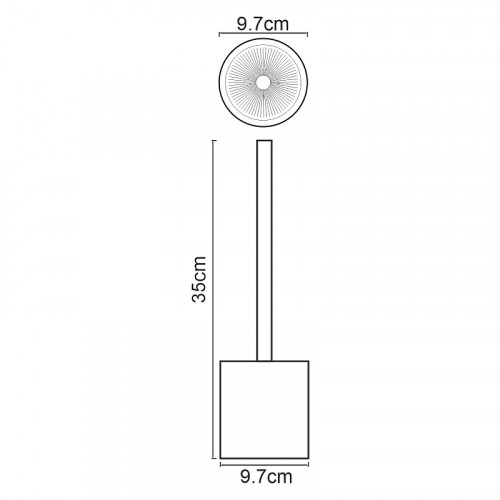 Ершик для унитаза WasserKRAFT Neime K-1927 Черный Белый