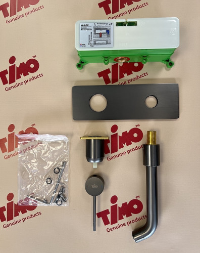 Смеситель для раковины Timo Saona 2371/18SM Черное золото латунь встраиваемый