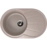 Кухонная мойка Ulgran Classic U-503-302 Песочная искусственный камень (литьевой мрамор) встраиваемый