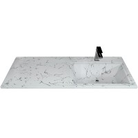 Раковина Stella Polar Мадлен 120 R SP-00001153 с местом под стиральную машину Белый мрамор