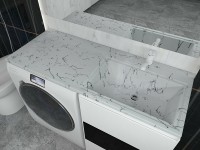 Раковина Stella Polar Мадлен 120 R SP-00001153 с местом под стиральную машину Белый мрамор