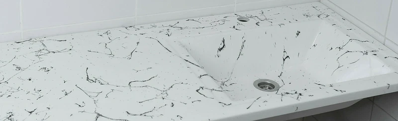 Раковина Stella Polar Мадлен 120 R SP-00001153 с местом под стиральную машину Белый мрамор