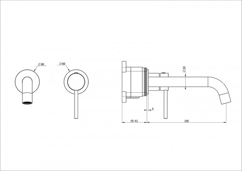 Смеситель для раковины Wonzon &amp; Woghand Stick WW-88869017-MW цвет Белый матовый