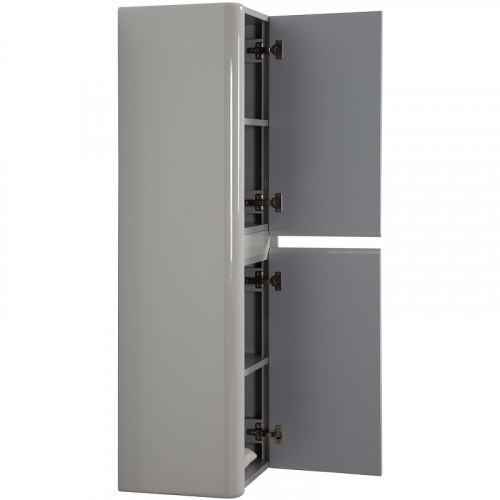 Шкаф пенал Black&amp;White Universe U915 45 915.SC подвесной Glossy light grey МДФ / ЛДСП