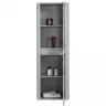 Шкаф пенал Black&White Universe U915 45 915.SC подвесной Glossy light grey МДФ / ЛДСП