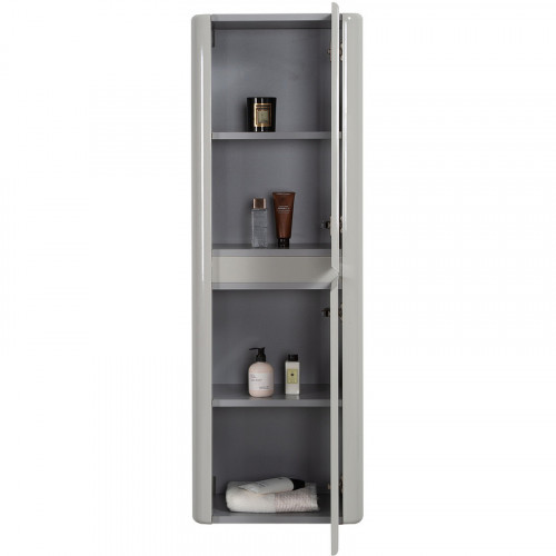 Шкаф пенал Black&amp;White Universe U915 45 915.SC подвесной Glossy light grey МДФ / ЛДСП