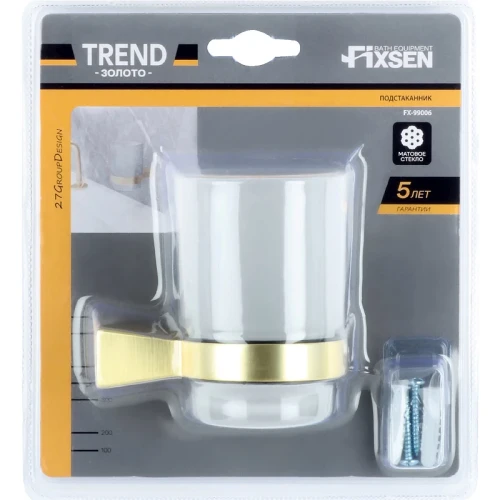 Стакан для зубных щеток Fixsen Trend Gold FX-99006 Золото-сатин