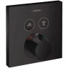 Смеситель для душа Hansgrohe ShowerSelect 15763670 с термостатом Черный матовый латунь встраиваемый