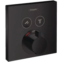 Смеситель для душа Hansgrohe ShowerSelect 15763670 с термостатом Черный матовый латунь встраиваемый