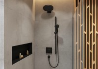 Смеситель для душа Hansgrohe ShowerSelect 15763670 с термостатом Черный матовый латунь встраиваемый