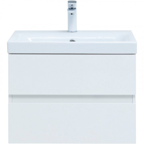 Тумба под раковину Aquanet Беркли 60 302349 подвесная Белый глянец МДФ / ЛДСП