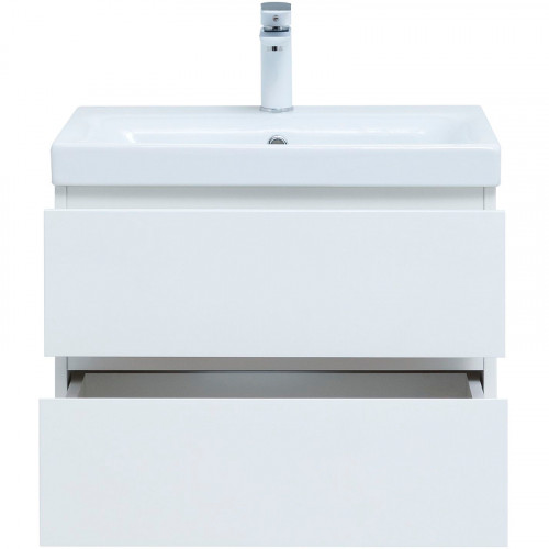Тумба под раковину Aquanet Беркли 60 302349 подвесная Белый глянец МДФ / ЛДСП