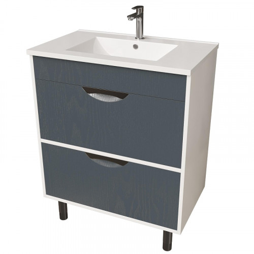 Тумба под раковину Mixline Байкал 75 550385 цвет Белый Графит