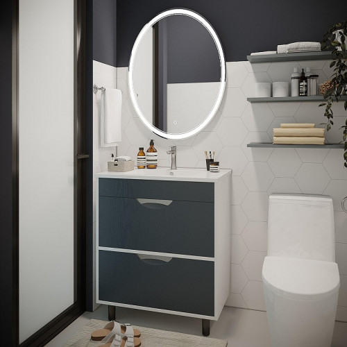 Тумба под раковину Mixline Байкал 75 550385 цвет Белый Графит