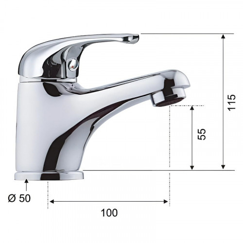 Смеситель для раковины Remer Серия 35 F11 Хром латунь