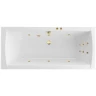 Акриловая ванна Excellent Aquaria Lux Slim 180x80 WAEX.AQU18S.LINE.GL цвет Белый с гидромассажем форсунки Золото