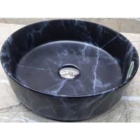 Раковина-чаша CeramaLux 35 C1107 Черная фаянс накладная