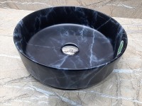 Раковина-чаша CeramaLux 35 C1107 Черная фаянс накладная