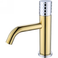 Смеситель для раковины Boheme Stick 121-GCR Золото Хром латунь