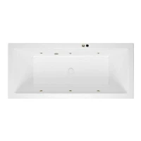 Акриловая ванна Excellent Heaven Slim 180x80  WAEX.HEV18S.SOFT.BR цвет Белый с гидромассажем форсунки Бронза