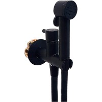 Гигиенический душ со смесителем Webert Elio EL870303560PVC Черный матовый латунь на стену