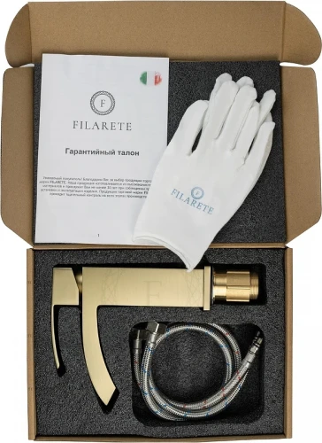 Смеситель для раковины FILARETE Waterfall FL5010MG цвет Золото матовое
